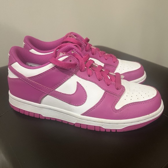 Nike Shoes - Nike Dunk Low BG White/Active Fuchsia FJ0704-100 Size 5Y